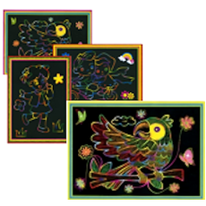 Pre Print A4 Scratch Art Sheet - 1 Piece                                             